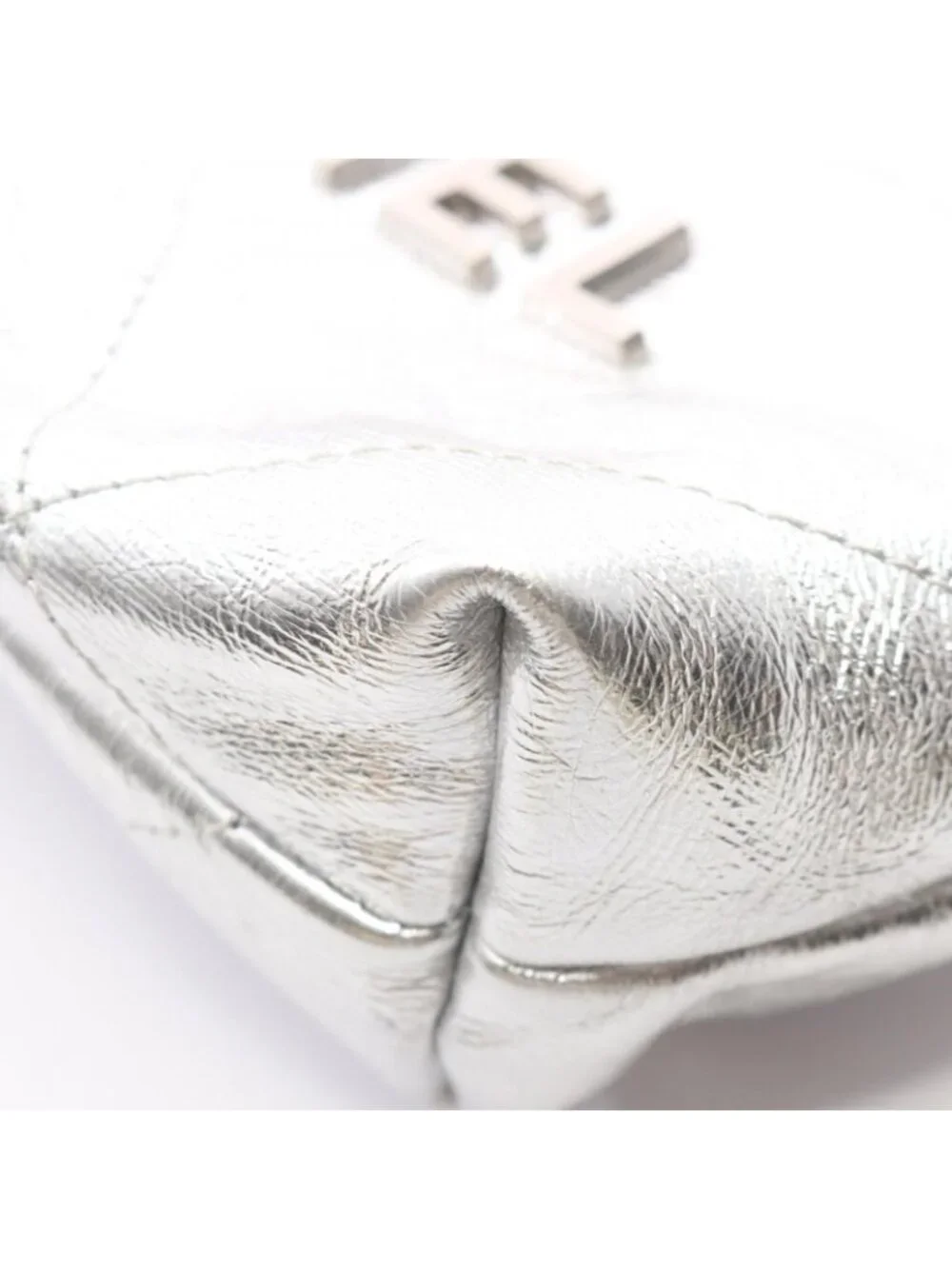 Chanel Shoulder Bag 22 Mini 2-Way Silver Leather 22 Quilted Chain